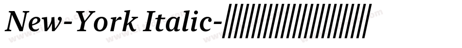 New-York Italic字体转换